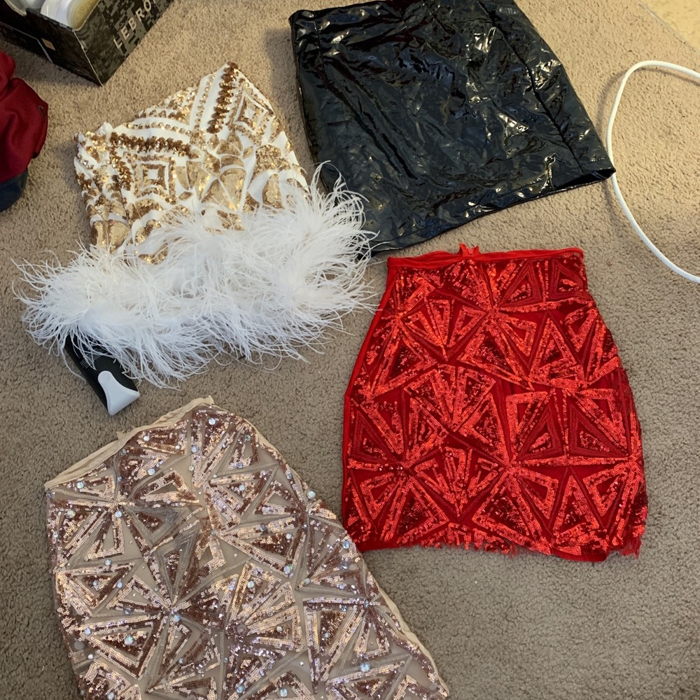 Lots of fashion clothing!